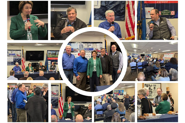 Collage of meeting with Amy Klobuchar